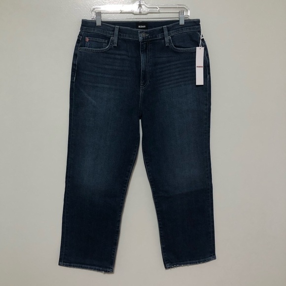 Hudson Noa Mid Rise Straight Crop Jeans New 32 - Picture 1 of 7